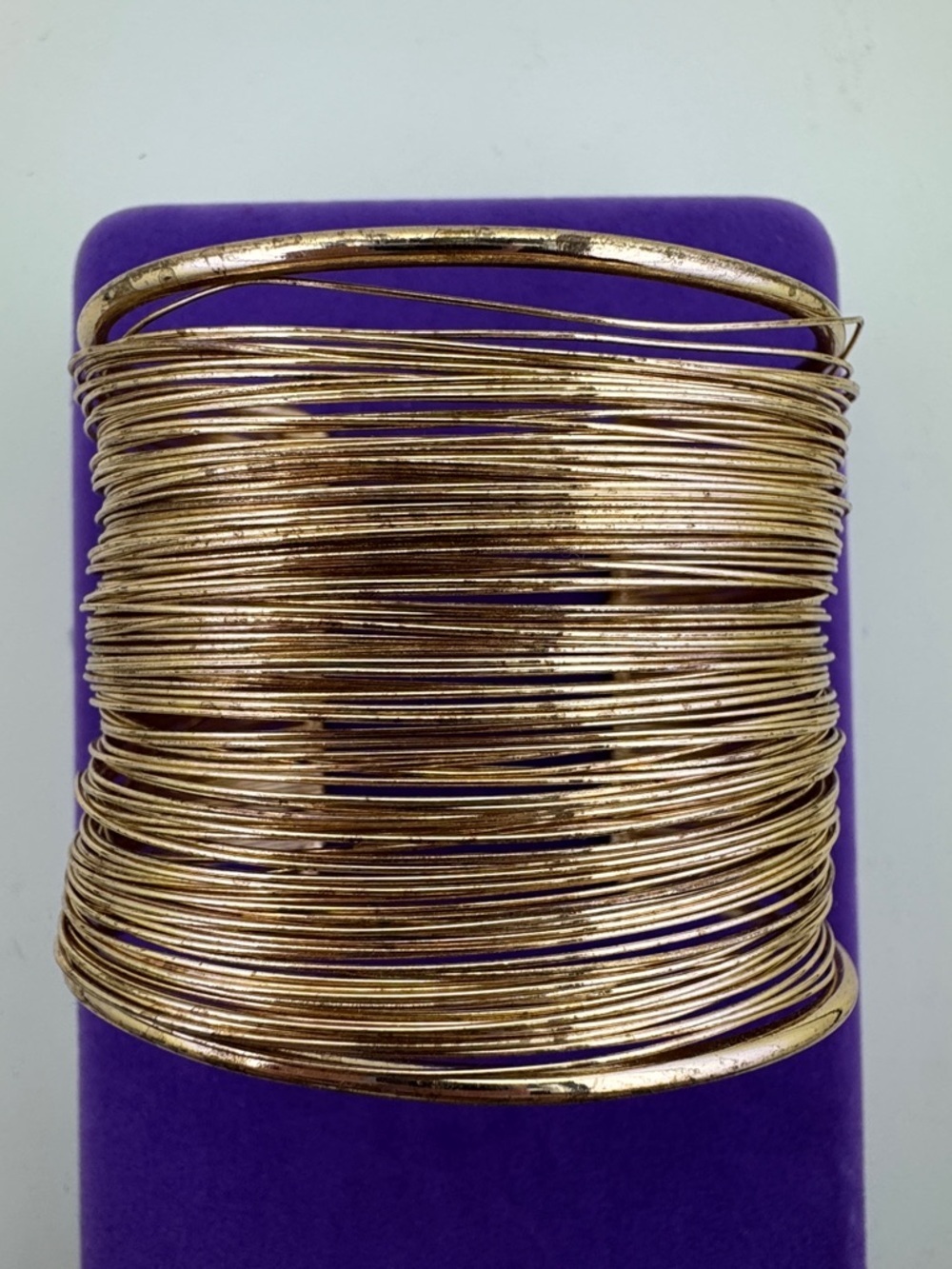 💛 Gold-Tone Multi-Wire Cuff Bracelet | Boho Egyptian Revival